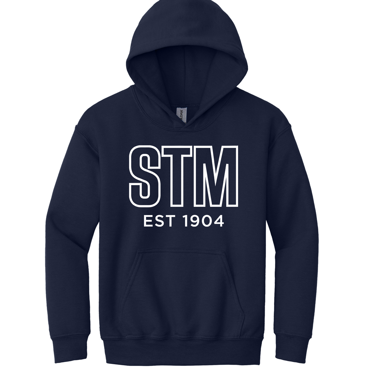 Adult Gildan® Heavy Blend™ Hooded Sweatshirt w/ Big STM Embroidery