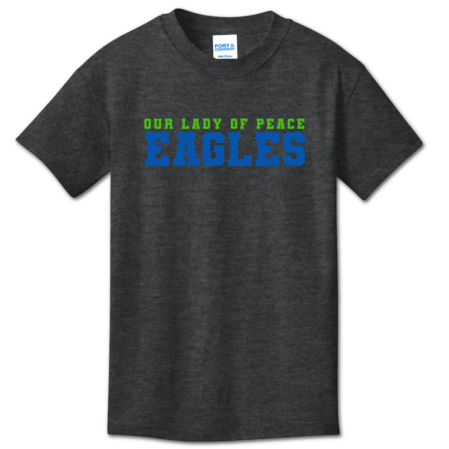 Port & Co® Core Cotton Tee w/ 2-Color EAGLES Logo