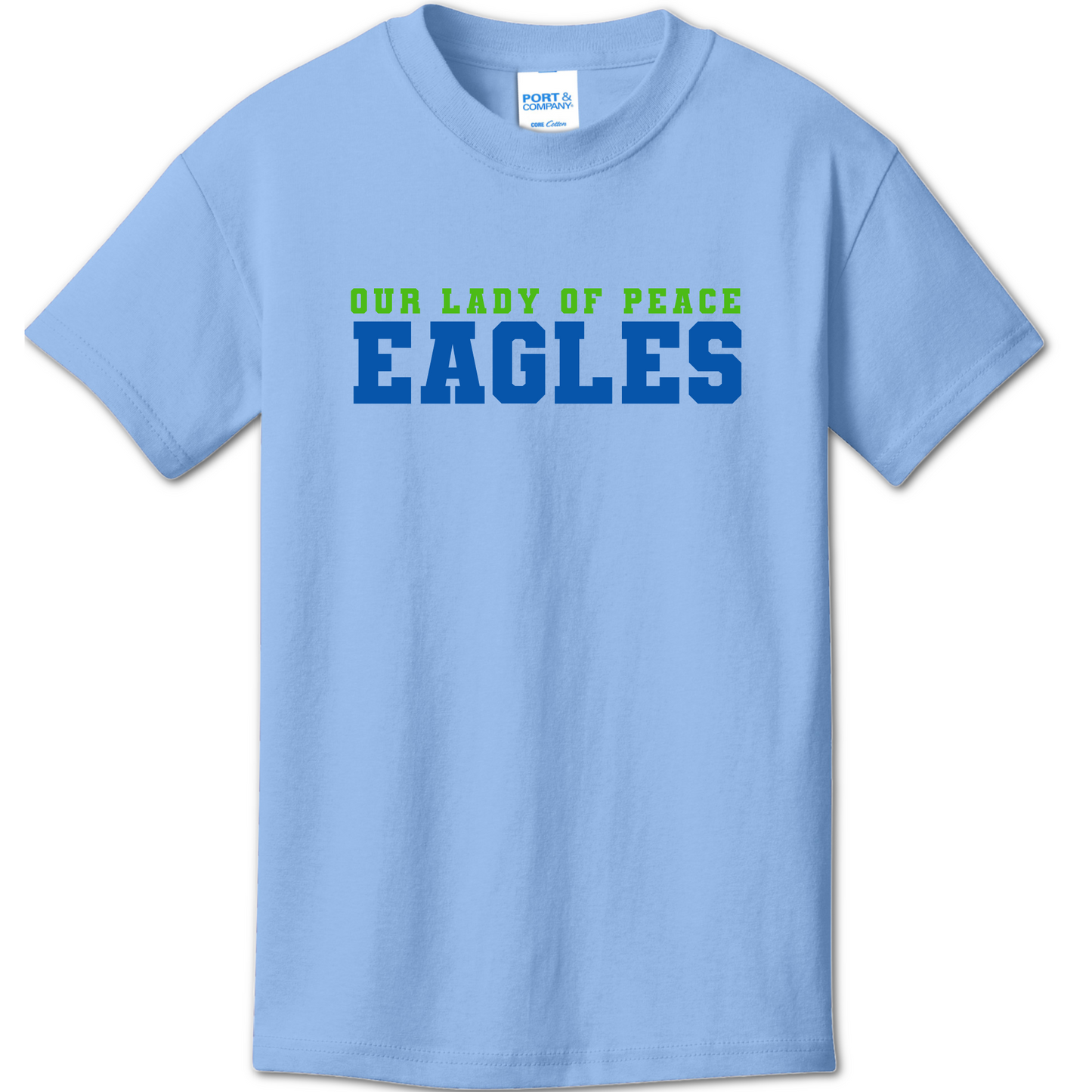 Port & Co® Core Cotton Tee w/ 2-Color EAGLES Logo