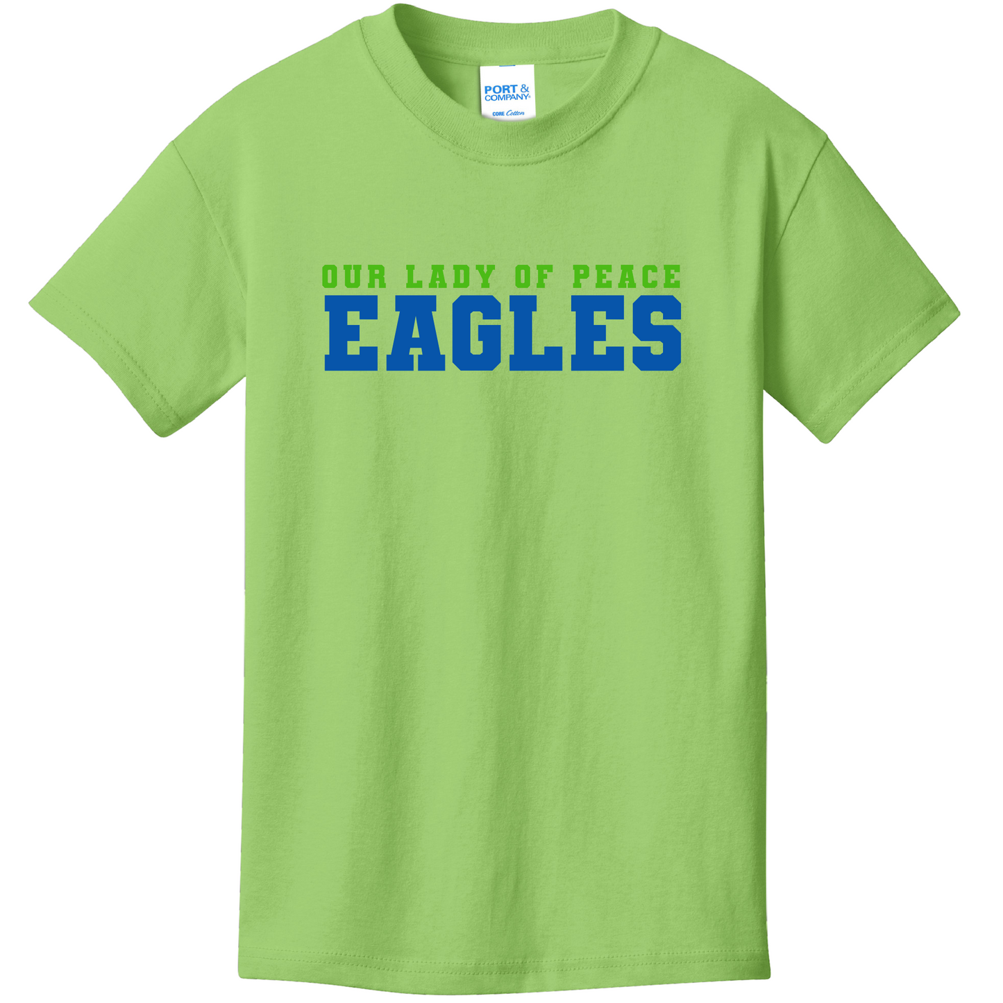 Port & Co® Core Cotton Tee w/ 2-Color EAGLES Logo